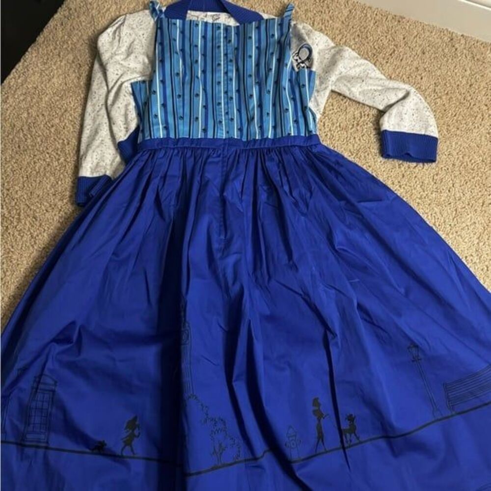 Disney Dress Shop Dress NWT 101 Dalmatians blue W/ Cardigan Small Rare - Picture 12 of 12